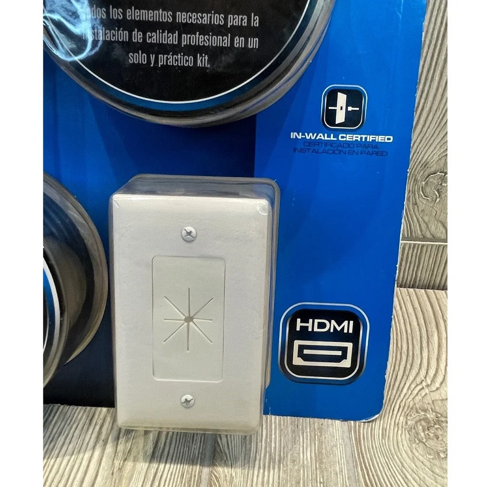 CE TECH Premium HDMI Installation Kit 15ft Cable RG-6 Coaxial Wall Plates NEW
